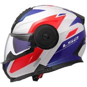 Modular Motorcycle Мотошлем P/J LS2 FF902 SCOPE II DURIA White Blue Red