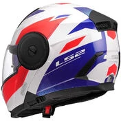 Modular Motorcycle Мотошлем P/J LS2 FF902 SCOPE II DURIA White Blue Red