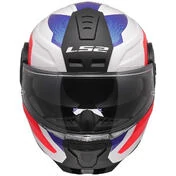Modular Motorcycle Мотошлем P/J LS2 FF902 SCOPE II DURIA White Blue Red