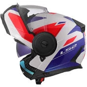Modular Motorcycle Мотошлем P/J LS2 FF902 SCOPE II DURIA White Blue Red
