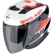 Scorpion EXO-230 BAND Jet Motorcycle Мотошлем White Black Red