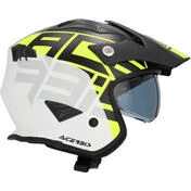 Acerbis Aria 2206 Graphic Jet Motorcycle Мотошлем Black Yellow Fluo