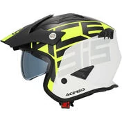 Acerbis Aria 2206 Graphic Jet Motorcycle Мотошлем Black Yellow Fluo