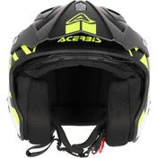 Acerbis Aria 2206 Graphic Jet Motorcycle Мотошлем Black Yellow Fluo