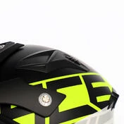 Acerbis Aria 2206 Graphic Jet Motorcycle Мотошлем Black Yellow Fluo