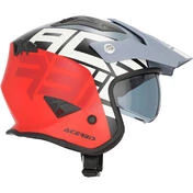 Acerbis Aria 2206 Graphic Gray Red Motorcycle Jet Мотошлем