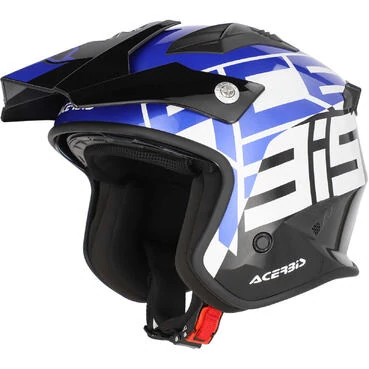Acerbis Aria 2206 Graphic Jet Motorcycle Мотошлем Black Blue