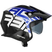 Acerbis Aria 2206 Graphic Jet Motorcycle Мотошлем Black Blue