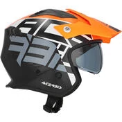 Acerbis Aria 2206 Graphic Orange Fluo Black Motorcycle Jet Мотошлем