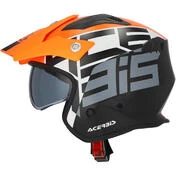 Acerbis Aria 2206 Graphic Orange Fluo Black Motorcycle Jet Мотошлем