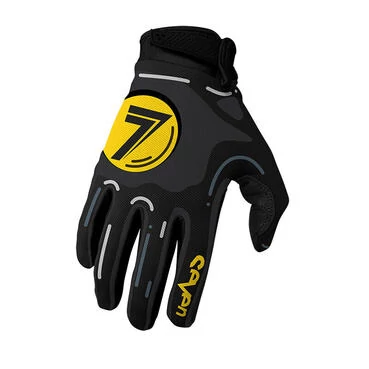 Seven Mx Annex Hijack мотоперчатки Black Yellow Черный