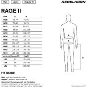 Rebelhorn RAGE II Tapered Fit Washed Blue Motorcycle Jeans - L34
