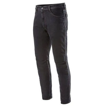 Alpinestars ALU Denim Black Motorcycle мотоштаны Overdyed
