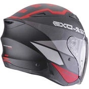 Scorpion EXO-230 BAND Jet Motorcycle Мотошлем Matt Black Red Silver