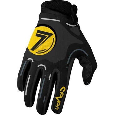 SEVEN MX ANNEX HIJACK Motocross мотоперчатки Black Yellow