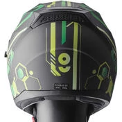 Gms Hexago Graphic Green Full Face Motorcycle Мотошлем