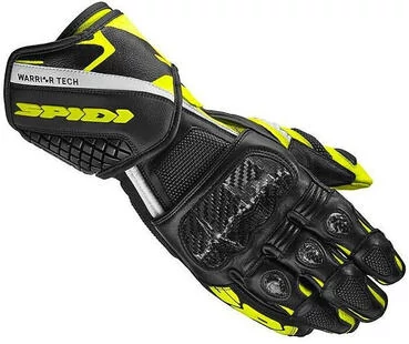 Spidi CARBO 5 Racing Leather Motorcycle мотоперчатки Black Yellow