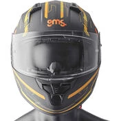 Gms Hexago Graphic Full Face Motorcycle Мотошлем Yellow Orange