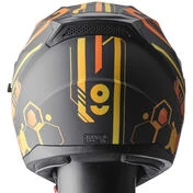 Gms Hexago Graphic Full Face Motorcycle Мотошлем Yellow Orange