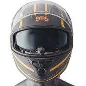 Gms Hexago Graphic Full Face Motorcycle Мотошлем Yellow Orange