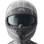 Gms Hexago Graphic Full Face Motorcycle Мотошлем Grey