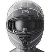 Gms Hexago Graphic Full Face Motorcycle Мотошлем Grey