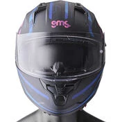 Gms Hexago Graphic Full Face Motorcycle Мотошлем Blue Purple