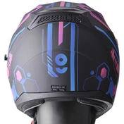 Gms Hexago Graphic Full Face Motorcycle Мотошлем Blue Purple