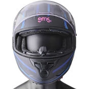 Gms Hexago Graphic Full Face Motorcycle Мотошлем Blue Purple
