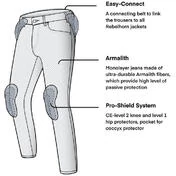 Rebelhorn NOMAD Tapared Fit Washed Motorcycle Jeans Black - L34