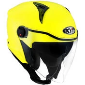 KYT D-CITY PLAIN Jet Motorcycle Мотошлем Fluorescent Yellow