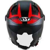 KYT D-CITY LUCENT Jet Motorcycle Мотошлем Black Red