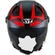 KYT D-CITY LUCENT Jet Motorcycle Мотошлем Black Red