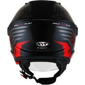KYT D-CITY LUCENT Jet Motorcycle Мотошлем Black Red