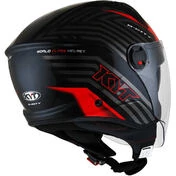 KYT D-CITY LUCENT Jet Motorcycle Мотошлем Black Red