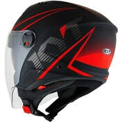 KYT D-CITY COLORFUL Jet Motorcycle Мотошлем Matt Red