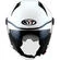 KYT D-CITY PLAIN Jet Motorcycle Мотошлем White