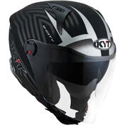 KYT D-CITY LUCENT Jet Motorcycle Мотошлем Matt Black Silver