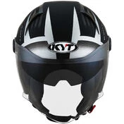 KYT D-CITY LUCENT Jet Motorcycle Мотошлем Matt Black Silver