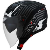 KYT D-CITY LUCENT Jet Motorcycle Мотошлем Matt Black Silver