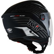 KYT D-CITY LUCENT Jet Motorcycle Мотошлем Matt Black Silver