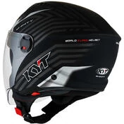KYT D-CITY LUCENT Jet Motorcycle Мотошлем Matt Black Silver
