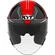 Kyt TTR-JET LED Jet Motorcycle Мотошлем Black/Red