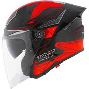 Kyt TTR-JET LED Jet Motorcycle Мотошлем Black/Red