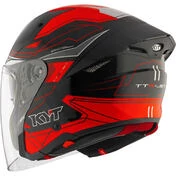 Kyt TTR-JET LED Jet Motorcycle Мотошлем Black/Red