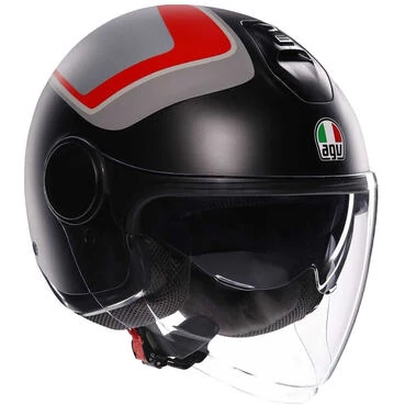 AGV ETERES SCAGLIERI Jet Motorcycle Мотошлем Matt Grey Red