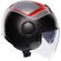 AGV ETERES SCAGLIERI Jet Motorcycle Мотошлем Matt Grey Red