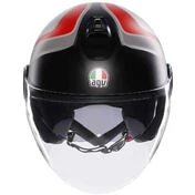 AGV ETERES SCAGLIERI Jet Motorcycle Мотошлем Matt Grey Red
