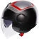 AGV ETERES SCAGLIERI Jet Motorcycle Мотошлем Matt Grey Red