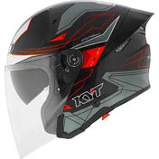 Kyt TTR-JET LED Jet Motorcycle Мотошлем Black Grey